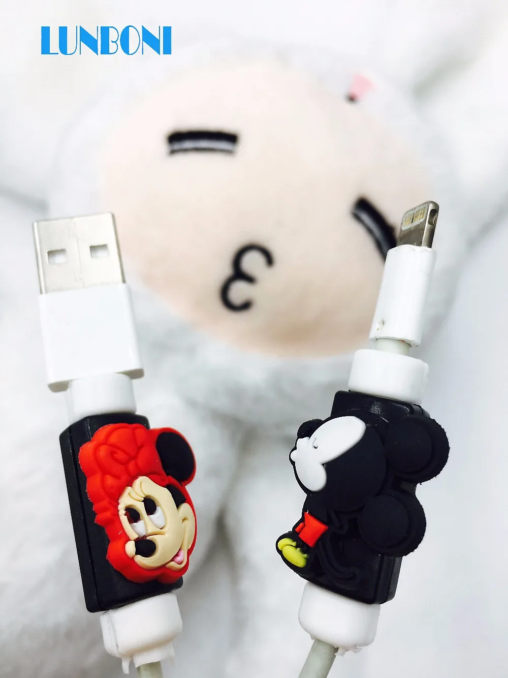 10 шт./лот Микки Маус Анти-перелом мультфильм USB защитный кабель для намотки данных