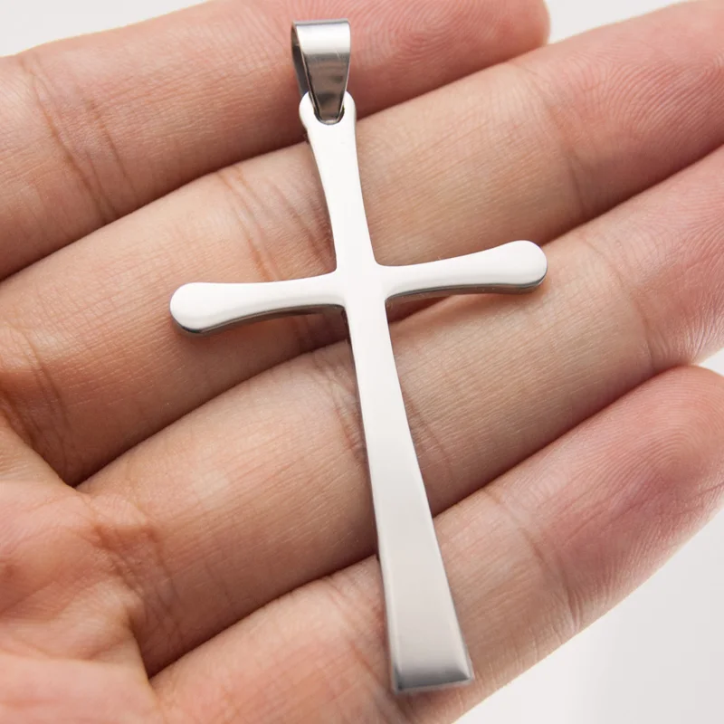 50 шт. модное гладкое двухстороннее мини ожерелье из нержавеющей стали с