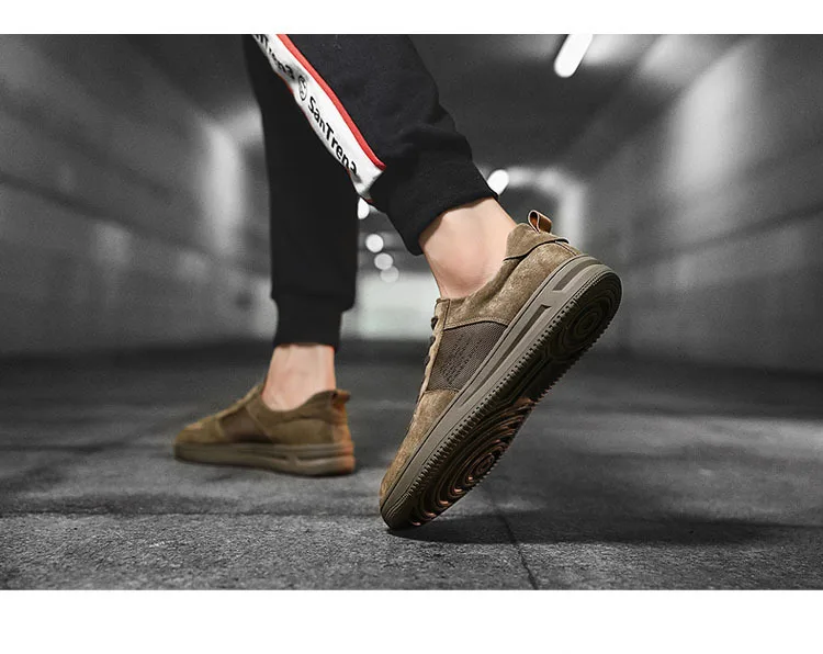 Luxury Brand Men Shoes real Leather Casual brown Shoes Mens Krasovki Spring Autumn Lace Up Men Tenis Fashion Sneakers