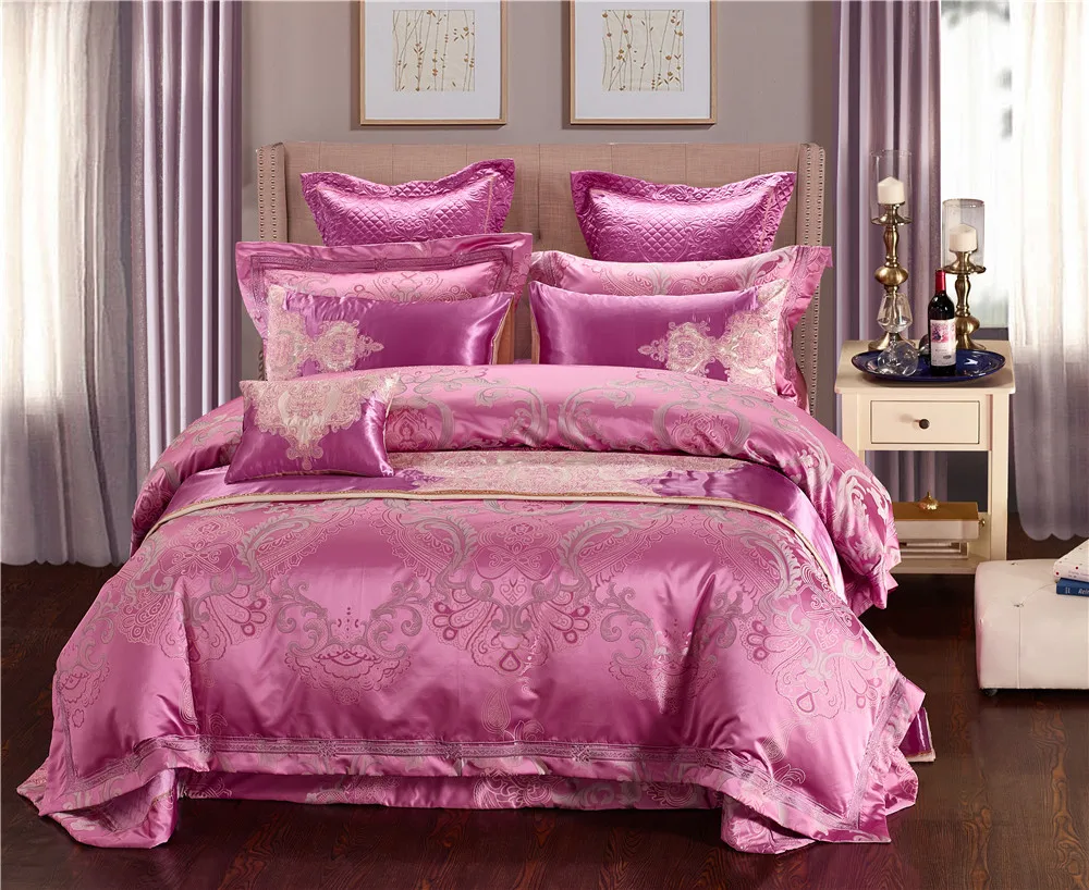 Новое атласное платье из жаккардовой ткани Цвет: розовый золотистый синий