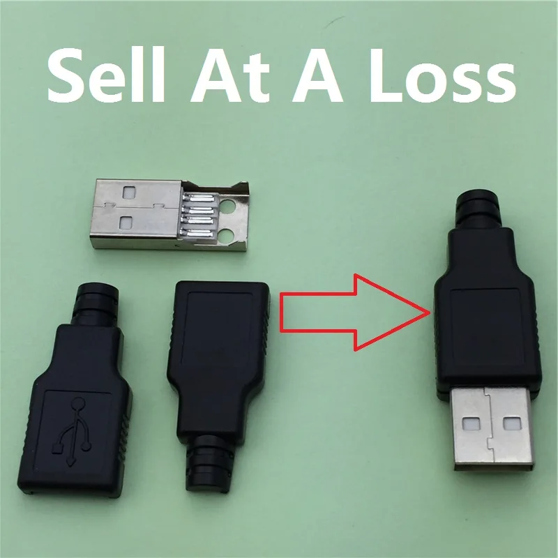 10 шт. 4-контактный разъем USB типа А G41 с пластиковой крышкой для подключения данных