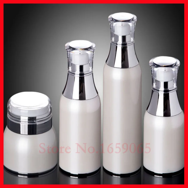 

30/50ML press pump plastic empty skin care Jar pear white make-up water toner bottle cosmetic packaging Refillable Bottles