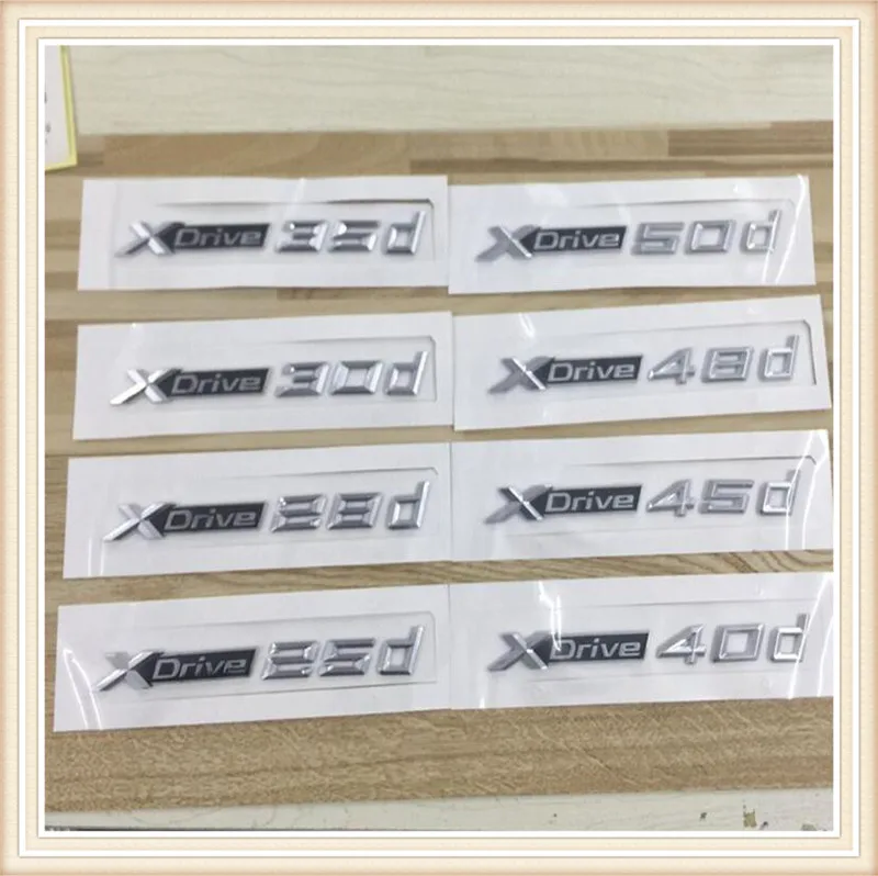 2X Новый автомобильный Стайлинг 3D ABS Xdrive 20d 25d 28d 30d 35d 40d 45d 48d 50d боковой значок