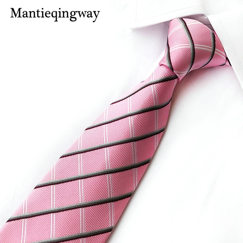 8cm Ties for Mens Red Striped Business Wedding Suit Neckties Jacquard Marriage Male Wide Neck | Аксессуары для одежды