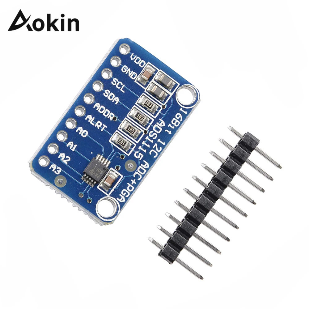 Новый модуль ADS1115 16 байт 4 канальный I2C IIC ADC прецизионный аналоговый цифровой