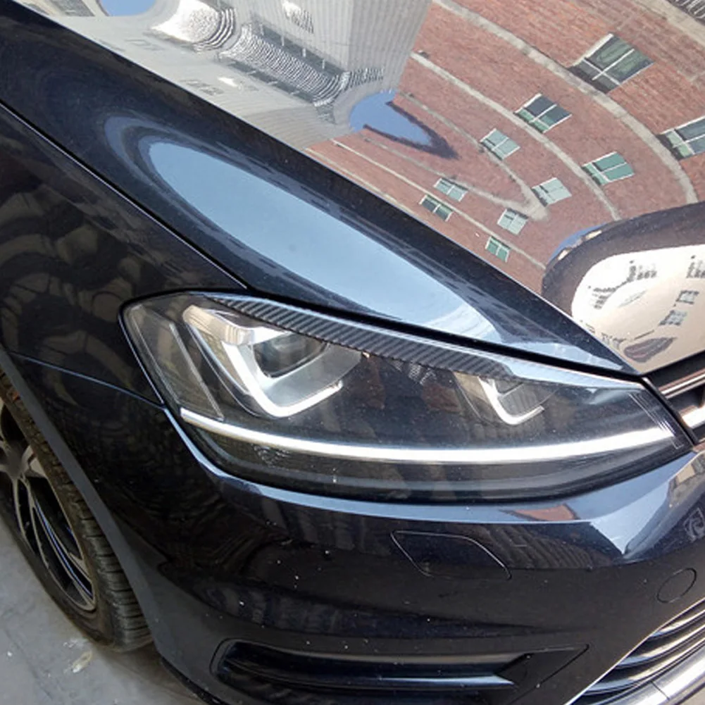 Для Volkswagen VW Golf 7 VII GTI gtd R MK7 Хромированная фара из АБС бровь фары реснички на фары отделка Стикеры аксессуары для стайлинга автомобилей