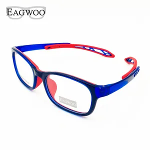 Силиконовые мягкие детские очки Eagwoo, гибкие очки с дужками для мальчиков и девочек, регулируемые очки с оптической оправой и дужками, 105