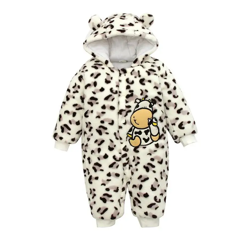 Фланель Детские Комбинезоны для малышек 2018 Новый Зима Весна мультфильм