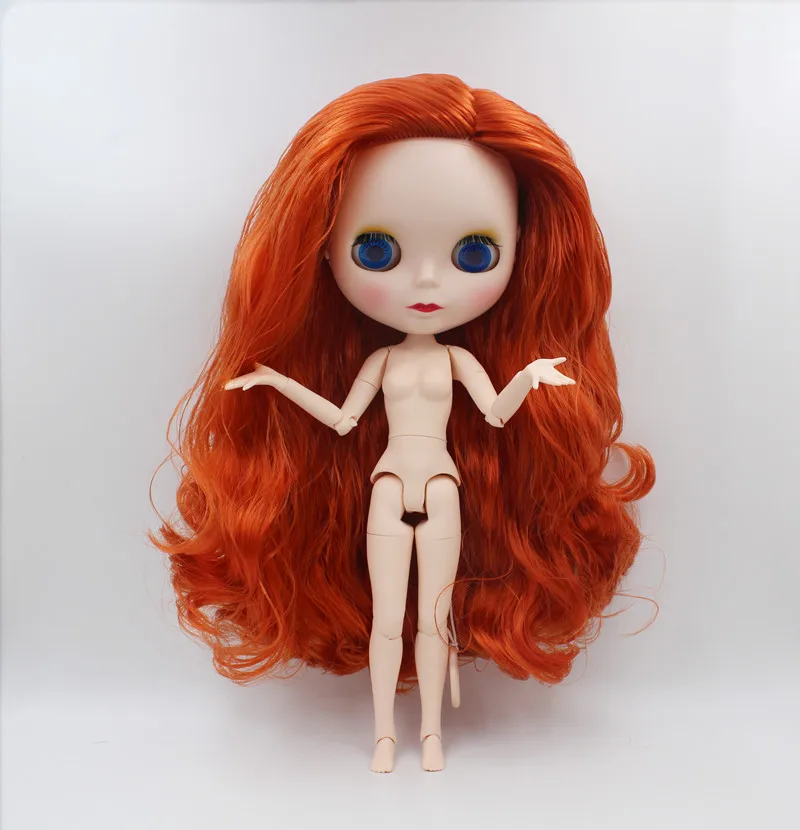 Blygirl, Blyth кукла, оранжевые вьющиеся волосы, обнаженные куклы, 1/6 тело, Blygirl куклы, 19 суставов тела, можно одеть ее и макияж