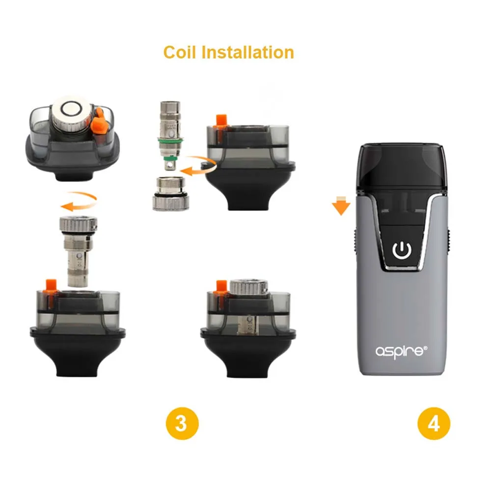 В наличии! Aspire Nautilus AIO комплект 1000 мАч батарея 4 6 мл ёмкость pod vape применение 1.8ohm NS