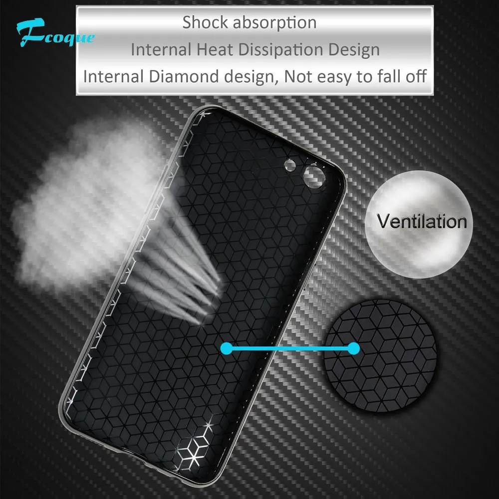 Fcoque New Carbon Fiber Phone Case For OPPO F3 Soft Back Cover Flexible Shock Resistant Shell Holder Coque |