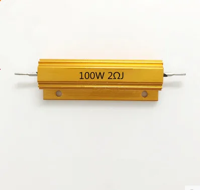 RX24 100 Вт 2R Золотое алюминиевое сопротивление 5% 2 Ом 60*15*21 мм|2 ohm|resistance ohmresistance 100w |