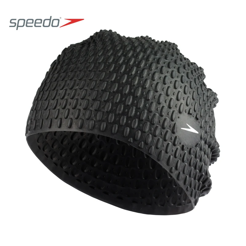 Speedo фитнес тренировочная шапочка из 100% силикона с пузырьками Плавательная для