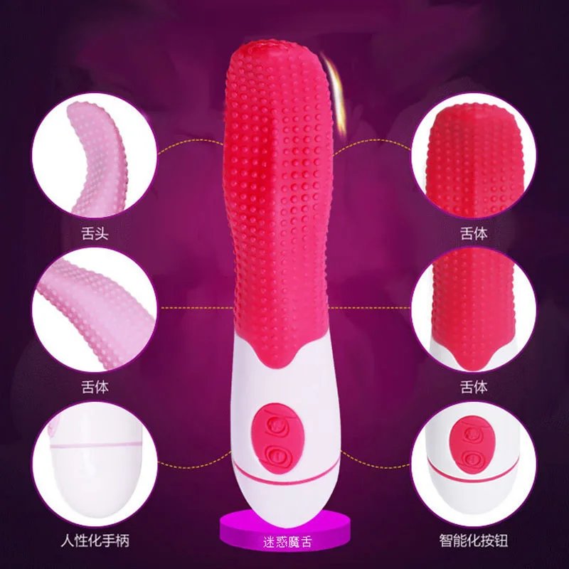 Имитация клитора длинный язык Стимуляция Электрический оральный компактный