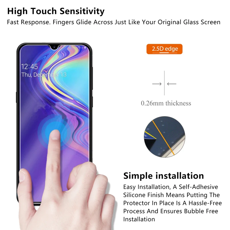 Закаленное стекло для Samsung Galaxy M10 M20 M30 2 шт. защитная пленка 9H Взрывозащищенная
