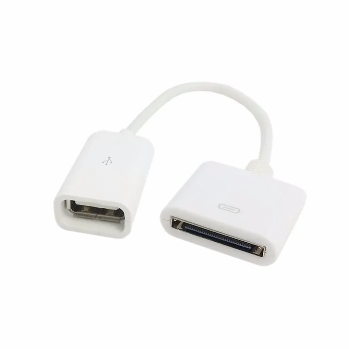 

1 PC 30Pin Female to USB Female Data Sync Charging Cable Adapter For iPhone 4 4S Black/White