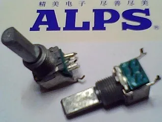 

Прецизионные потенциометры ALPS Alps RK097 B10kx2, Длина оси 20 мм