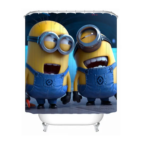 Shower Curtain Пользовательские милый фильм мультфильм Миньоны ванная комната приемлемая занавеска из полиэстеровой ткани занавеска для ванной#180320-01-180 - Цвет: Shower Curtain