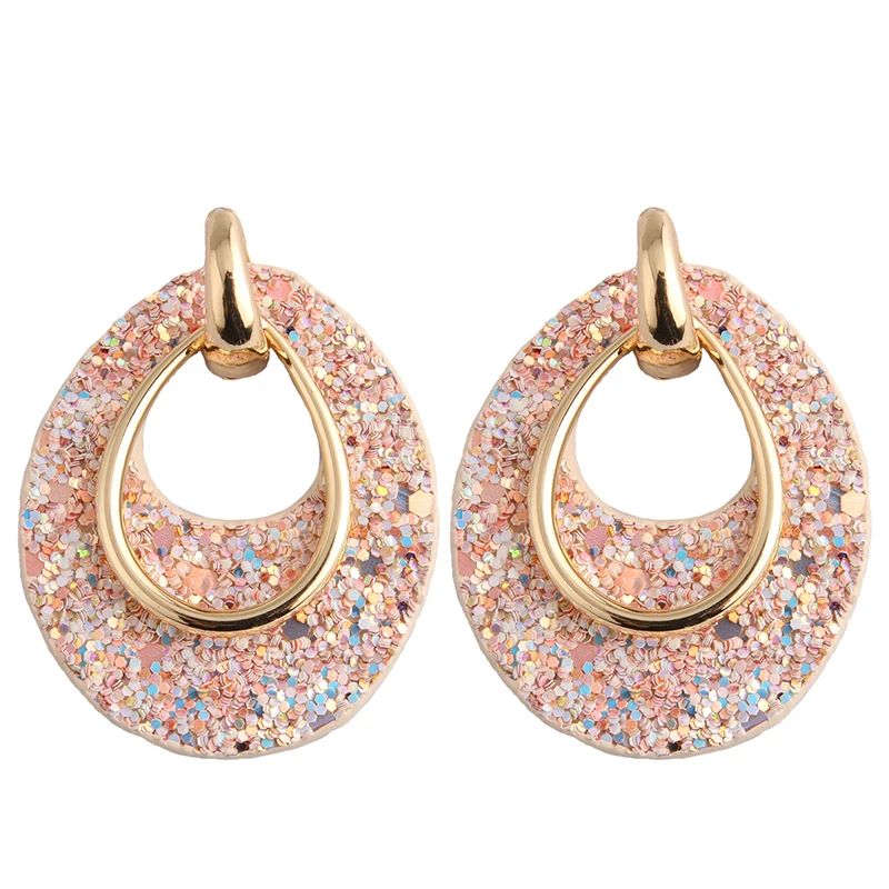 Кожаные серьги NeeNuWoFu большие женские подвески модные рождественский