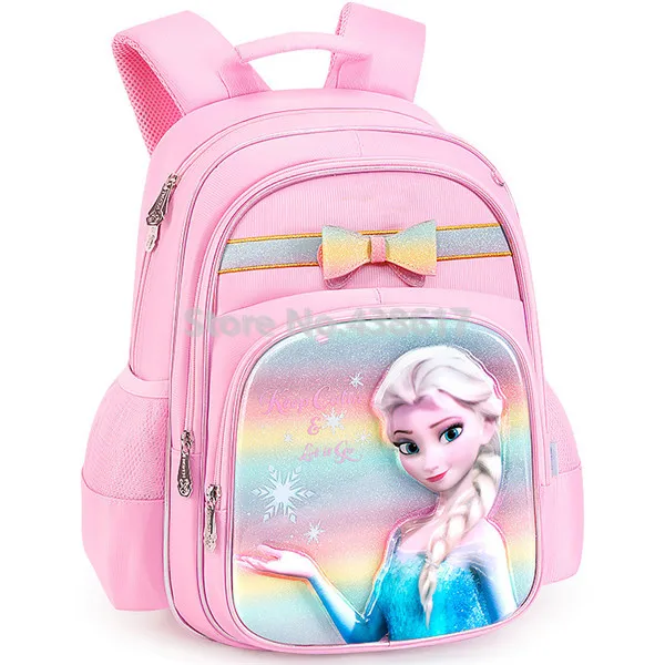 Only Bag Новая Радужная 3D школьная сумка принцессы Эльзы для девочек с пеналом, комплект для детей, Детский Школьный рюкзак для учебников - Цвет: Only Bag