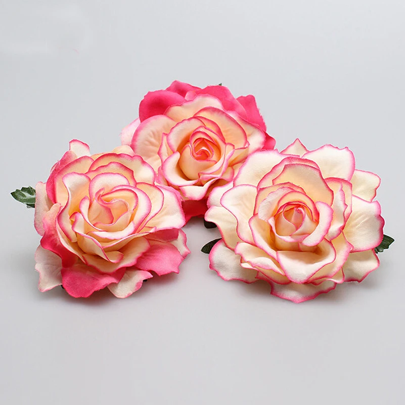 

1PC Bohemian Rose Artificial Flower Hairpin Bridal Wedding Party Brooch Women Hair Clips Headwear Girls Festival Hair Accessorie