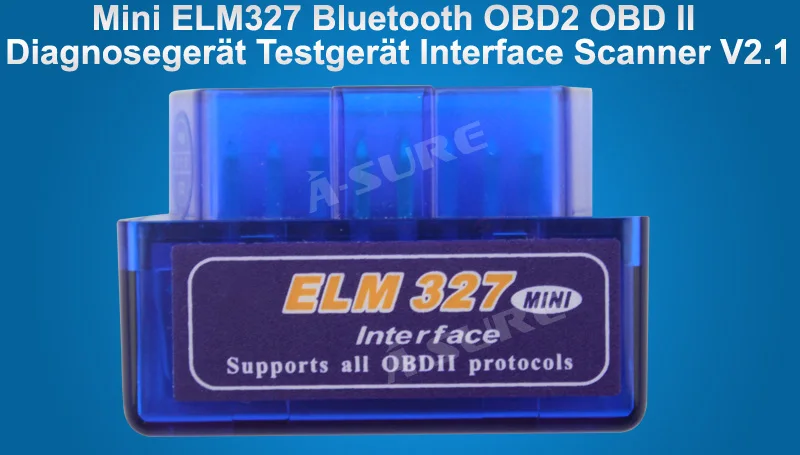 A-Sure Мини ELM327 Bluetooth OBD2 диагностическое устройство интерфейс сканер Android адаптер