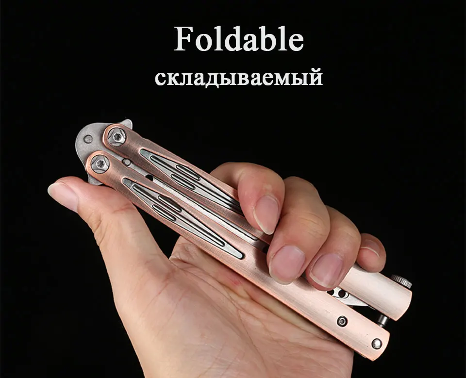 Balisong CSGO бабочка в ноже складной нож Karambit CS все-сталь Портативный без острых начинающих косы обучение практическая инструменты