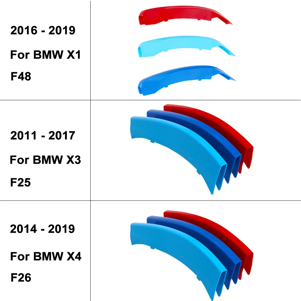 Решетчатый гриль в полоску для BMW X1 F48 X3 F25 X4 F26 X5 E70 F15 X6 E71 3 5 серии E90 F30 F31 F10 F07 GT