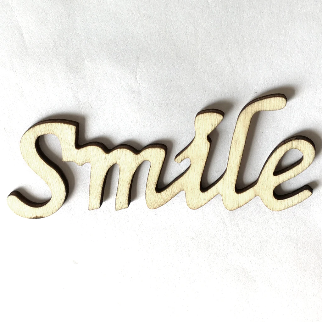 Smile Letters деревянная наклейка домашний Декор 3D настенная s DIY художественная