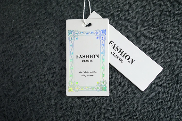 OEM логотип на заказ брендовая одежда напечатанная бумажная ценная бирка для