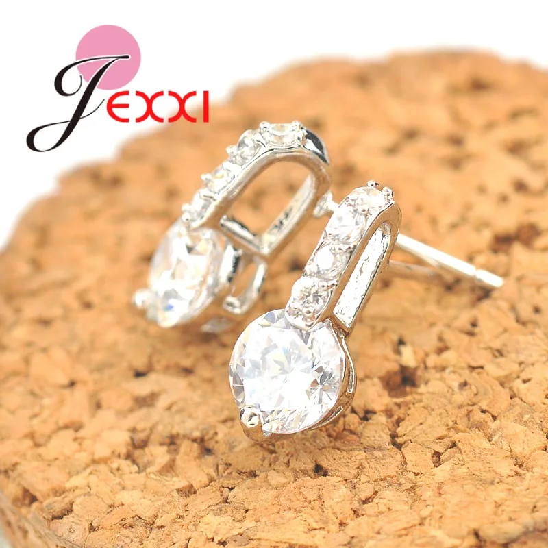 

Woman Lady Stud Earring,Pure 925 Sterling Silver AAA CZ Zircon Crystal Jewelry For Bridal Elegant Wedding Engagement