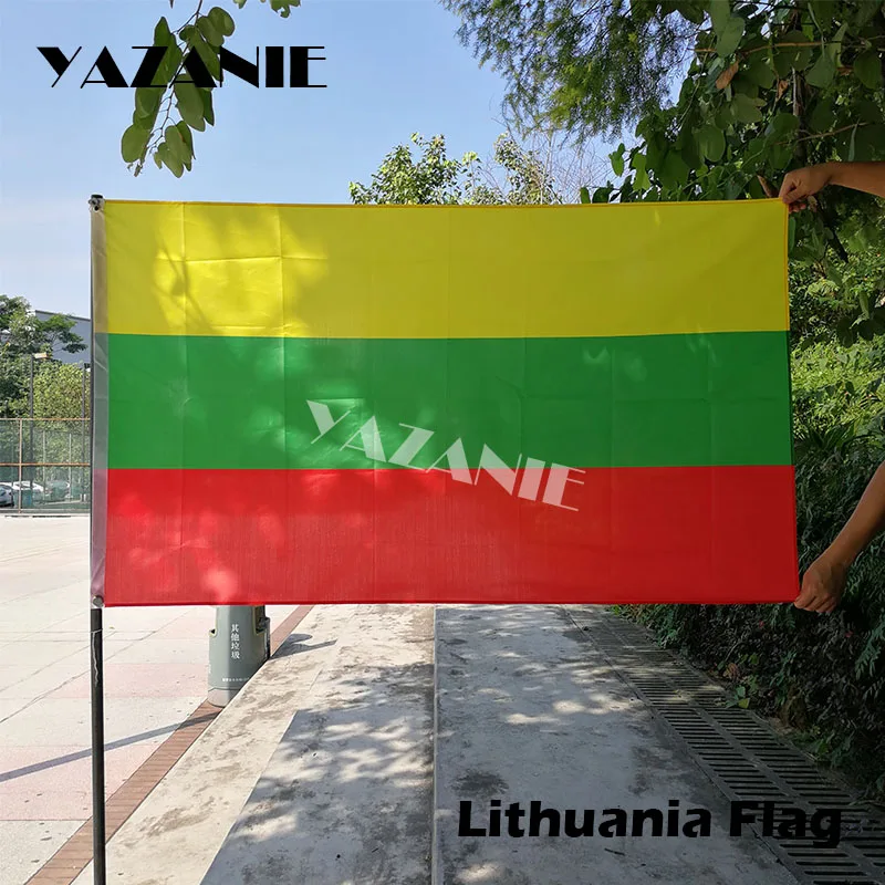 YAZANIE 90x150 см, Литовский национальный флаг, подвесной Флаг, полиэстер, литовский флаг, качественный, подвесной, летающий, открытый, закрытый, большой флаг
