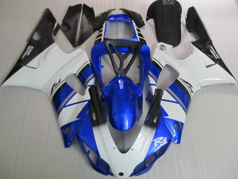 

Высококачественный пластиковый комплект обтекателей для Yamaha YZF R1 98 99 синий белый черный Обтекатели YZFR1 1998 1999 DC13