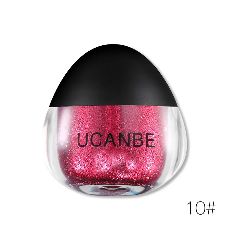 UCANBE, новинка, 5 цветов, блестящие гелевые тени для век, паста для макияжа, тяжелый металлик, Блестящий Бриллиант, вспышка пигмента, тени для век, вечерние