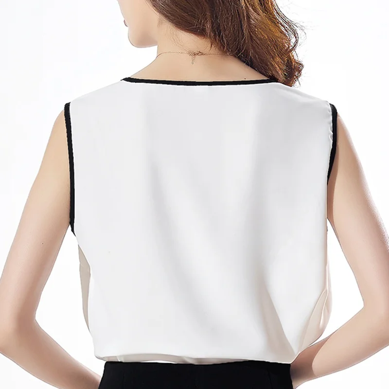 Модная женская футболка с V образным вырезом элегантные офисные женские жилеты