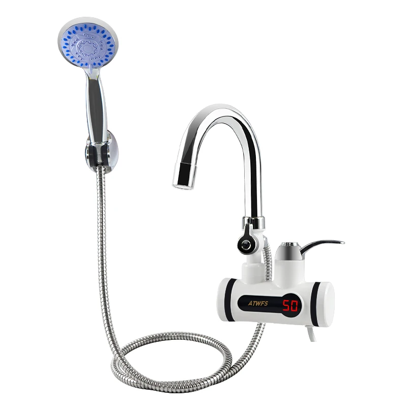 shower lateral small ATWFS проточный водонагреватель кран для душа Мгновенный водонагреватель Электрический кран мгновенный нагрев горячей воды для кухни и ванной комнаты - Цвет: shower lateral small
