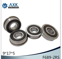 f689 2rs bearing 9x17x5mm 10 pcs abec 1 miniature flanged f689rs ball bearings rf 1790dd