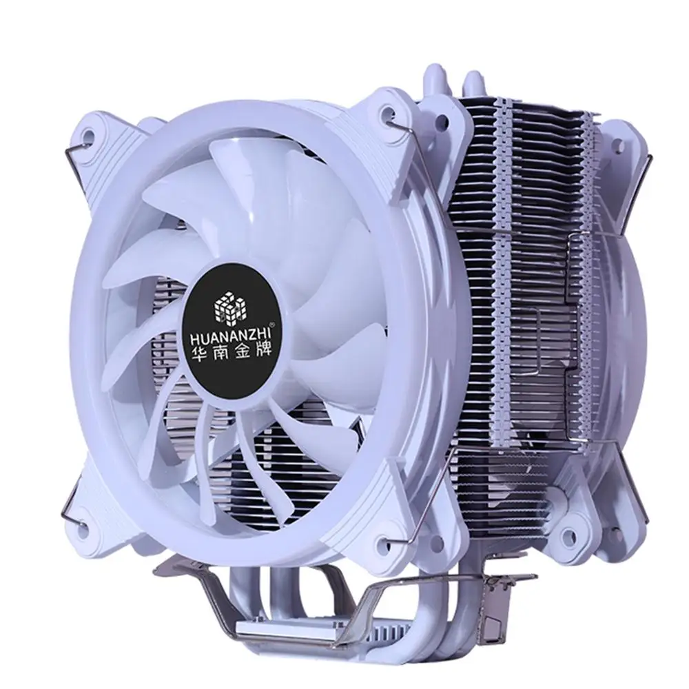 HUANANZHI ICE A600 4 heatpipes cpu cooler для Intel/AMD чистый алюминий трубки двойной вентилятор