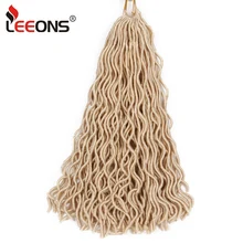 Leeons 7 цветов черные вьющиеся крючком искусственной Locs волос Kanekalon