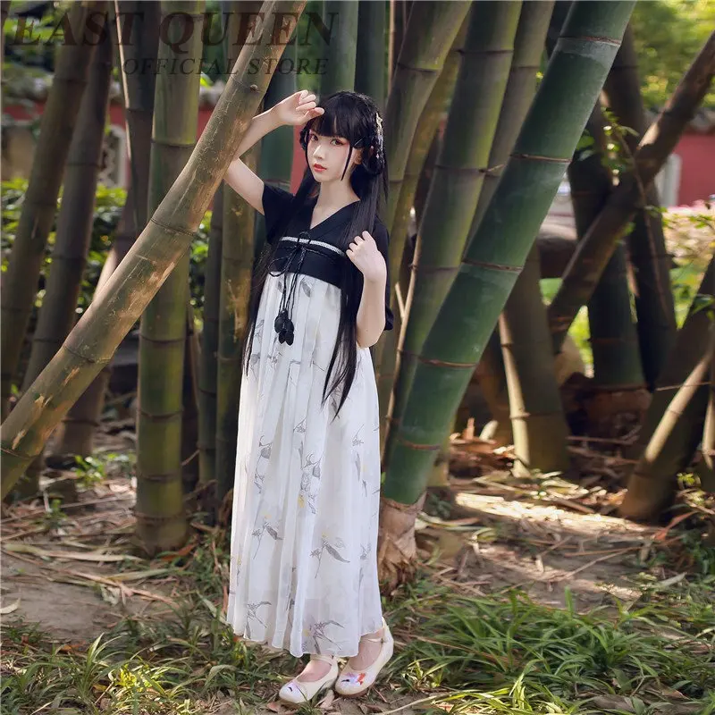 Традиционный китайский костюм платья лето 2019 платье ханьфу с коротким рукавом