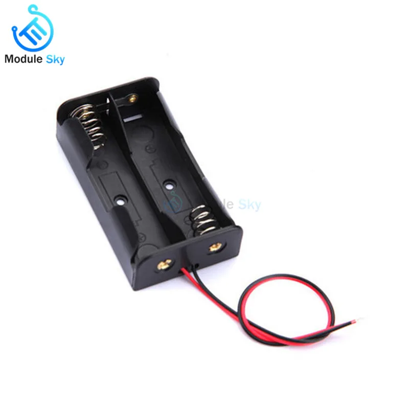 Пластиковый Чехол для аккумулятора 10 шт. держатель с проводами 2X1 AA 3 0 V 2AA|plastic