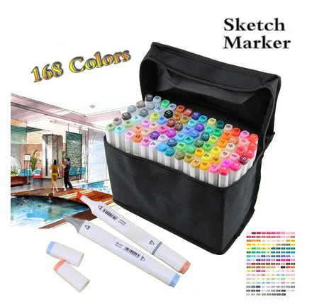 Художественная маркерная ручка с двойной головкой для рисования мягкая