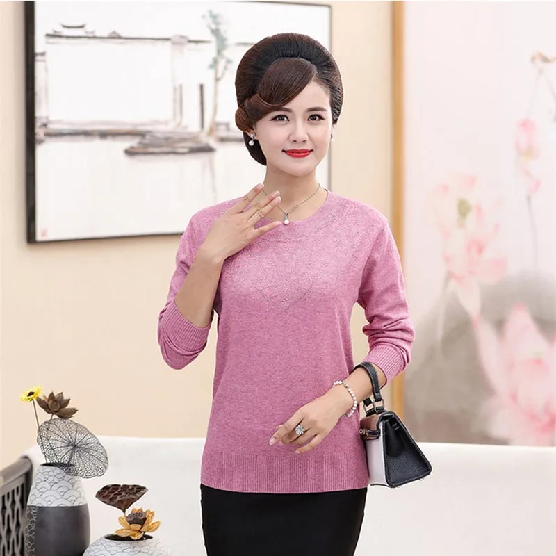 Middle-aged sweater middle-aged bottoming shirt thin PXOS35AJ128 |