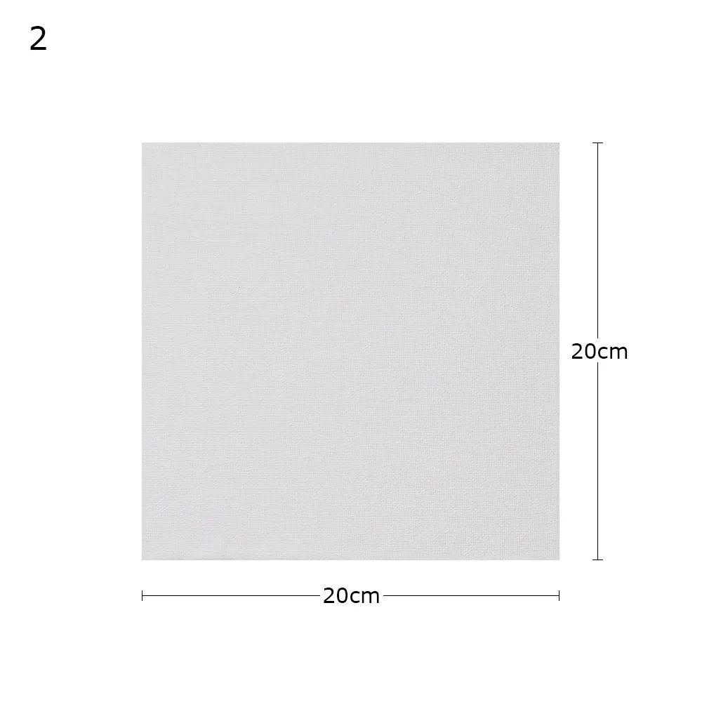 20X20cm Белый Artboard хлопковый холст для масляной живописи ручная роспись рамка холст панели DIY ремесло живопись инструмент ручная роспись аксессуары - Цвет: 20X20cm