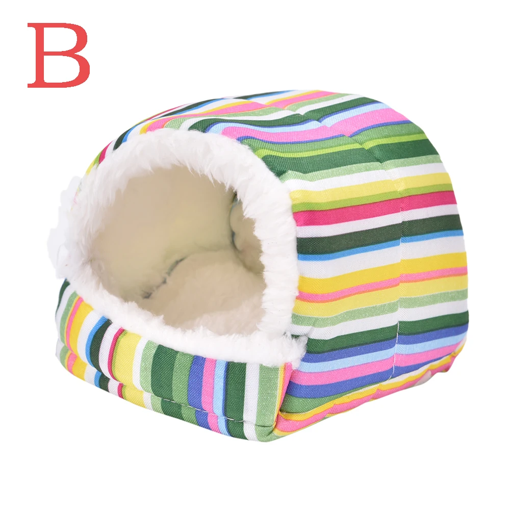 Мини товары для хомяков Милые Красочные Теплые Pet Хомяк Клетка гнездо плюшевые