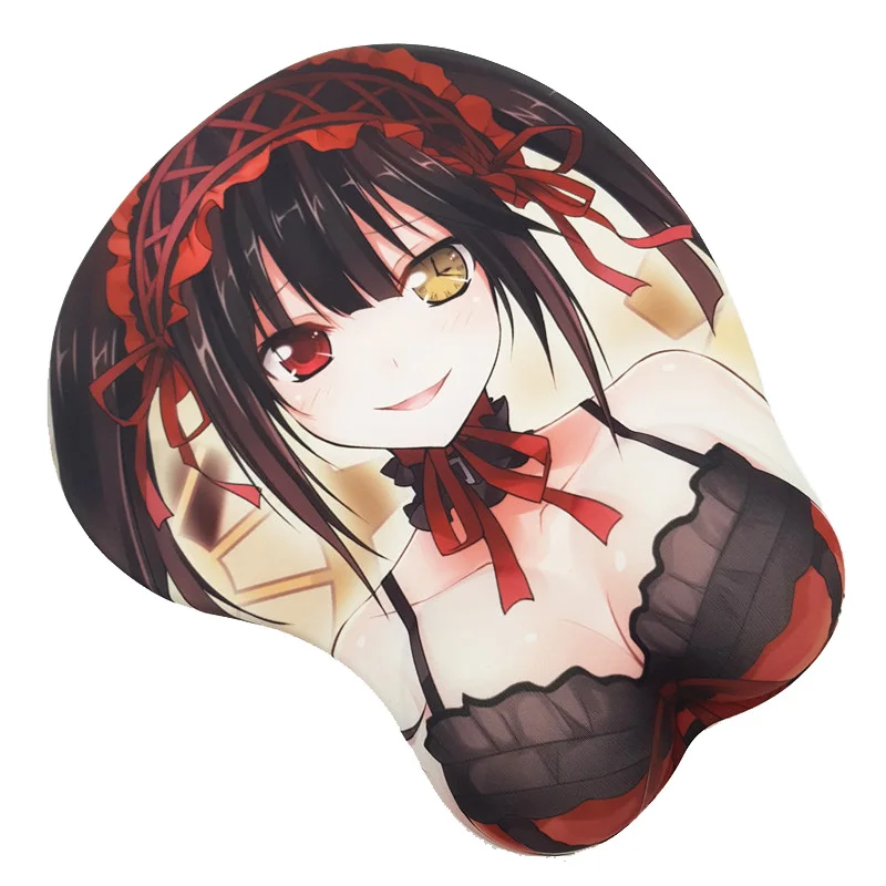 Date A Live-Tokisaki Kurumi аниме 3D Oppai коврик для мыши подставка для запястья