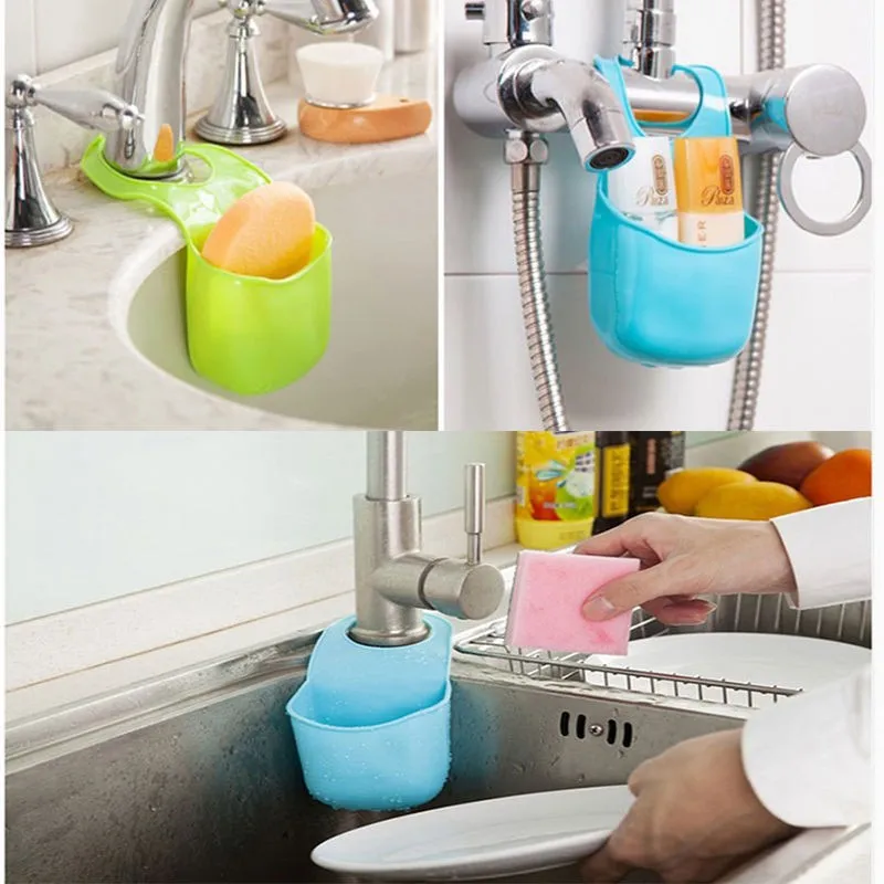 1 шт. портативный подвесной держатель для сливного мешка губки стеллаж гаджетов