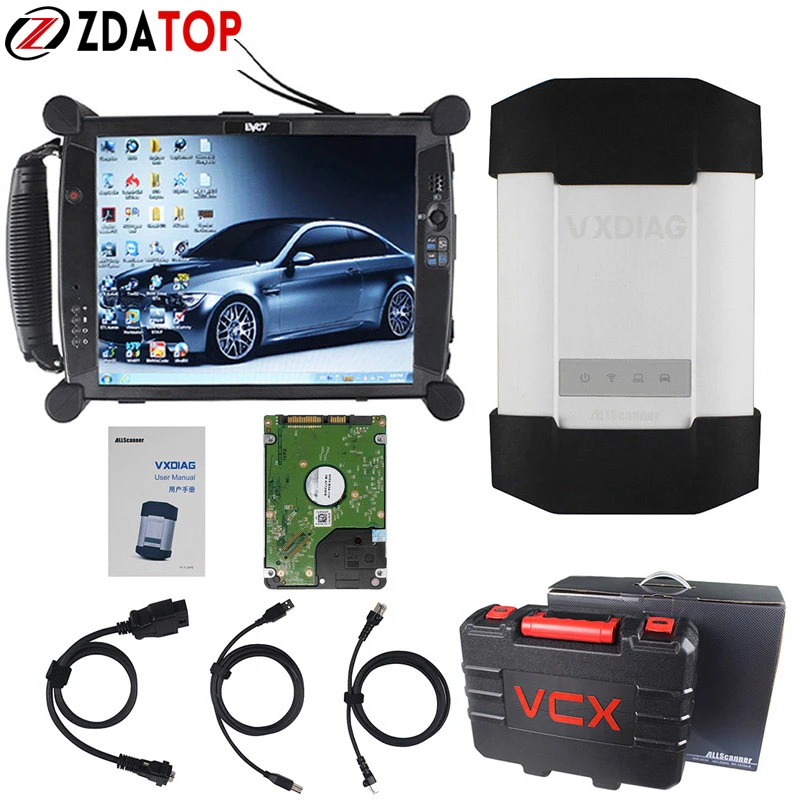 VXDIAG C6 Профессиональный OBD2 автомобильный диагностический инструмент с HDD ForBenz сканирующий инструмент для xenter лучше для Star C4 грузовик VXC DOIP аудио