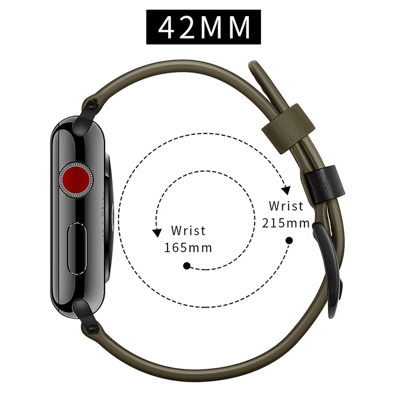 Newest 7 lLne Genuine Leather Watch Strap Band For Apple Series 1 2 3 4 Watchbands iWatch Bands 38mm 42mm 40mm 44mm | Наручные часы