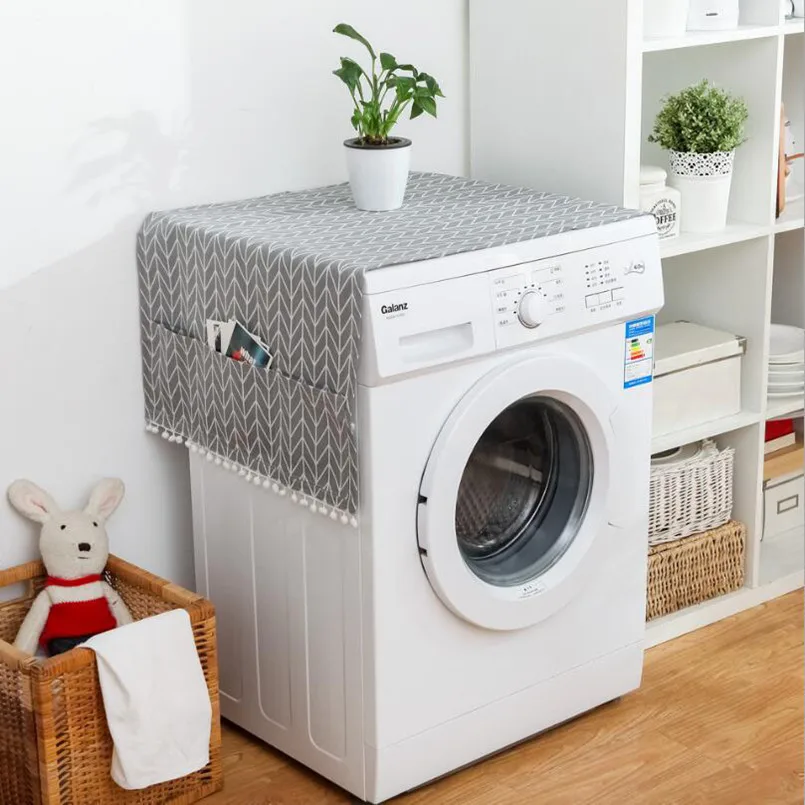 New Dust Cover Abstract Refrigerator With Pocket Kitchen Accessories For Washing Machine Home Decoration | Дом и сад